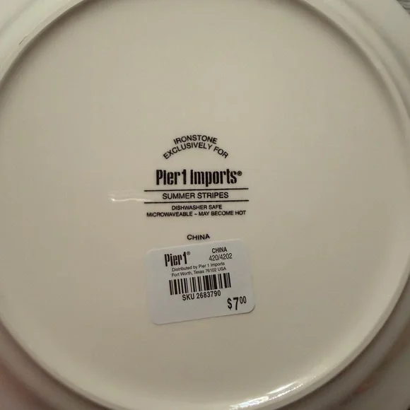 Colorful Striped Plate - Picture 2 of 3